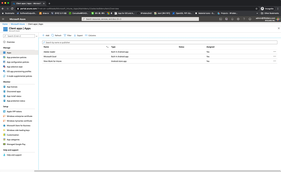 How to use 'Nine Work for Intune' and set Configuration Nine Work