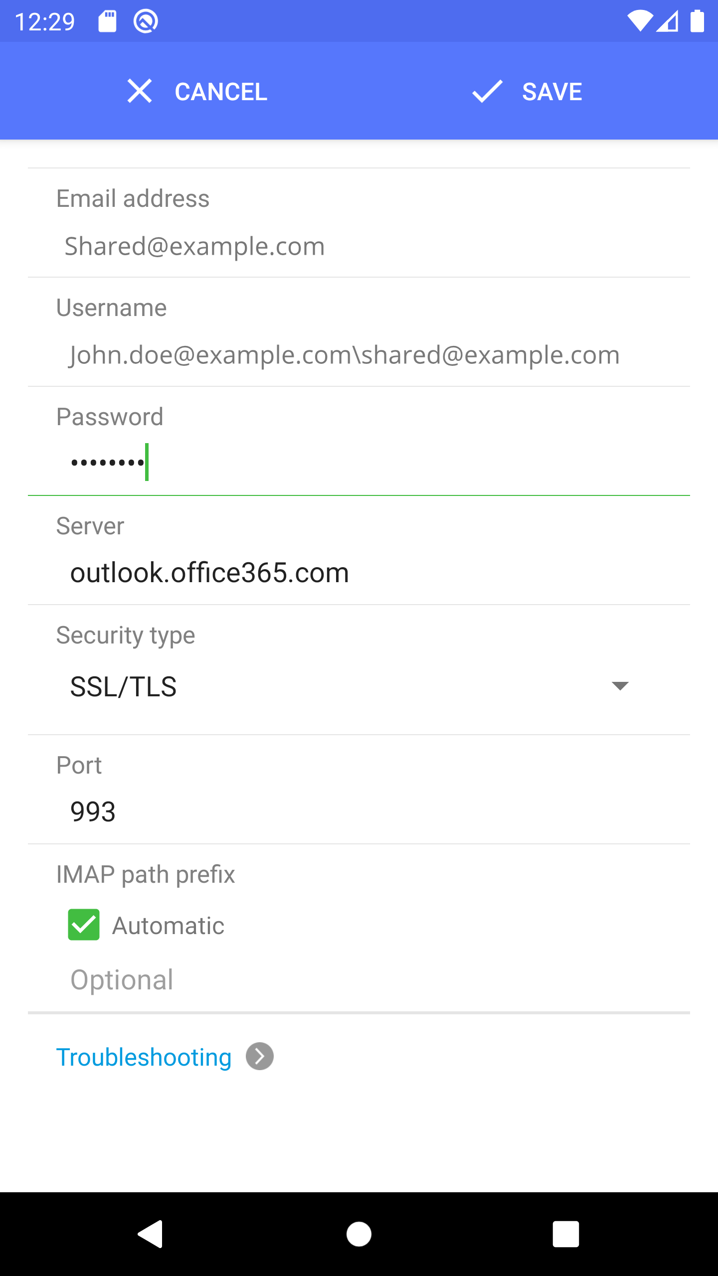 How to add a shared mailbox in Nine. Android FAQ