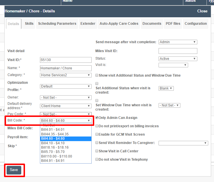 Setting Bill Rates MO Ankota Support