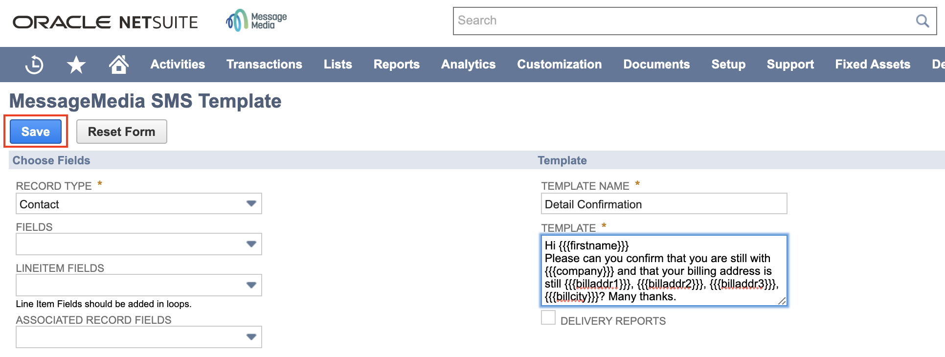 NetSuite How to Create & Manage Message Templates Sinch MessageMedia