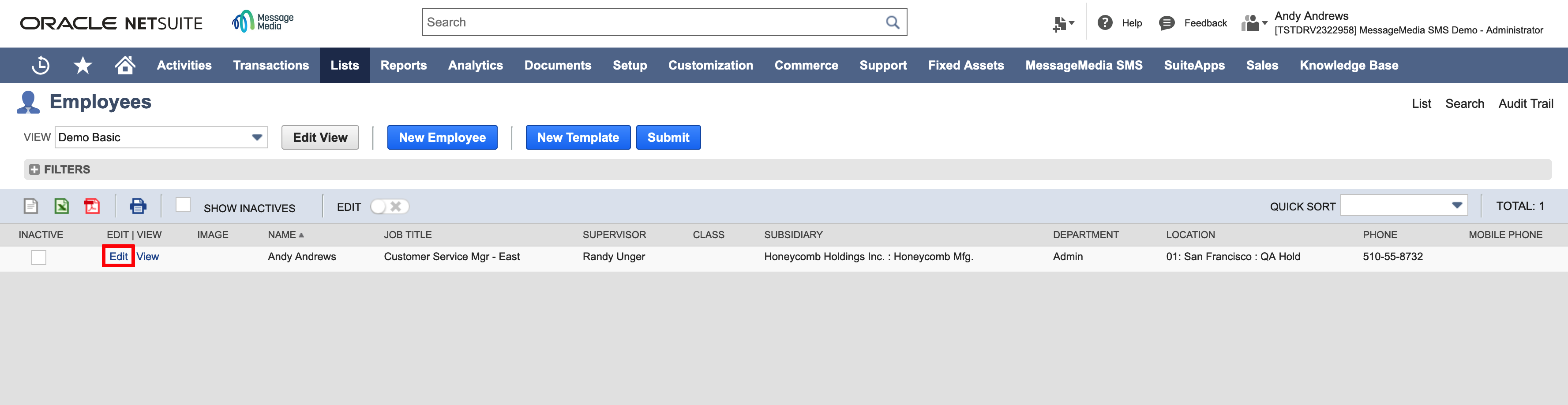NetSuite Setup Step 5 Creating Tokens for hooks Sinch