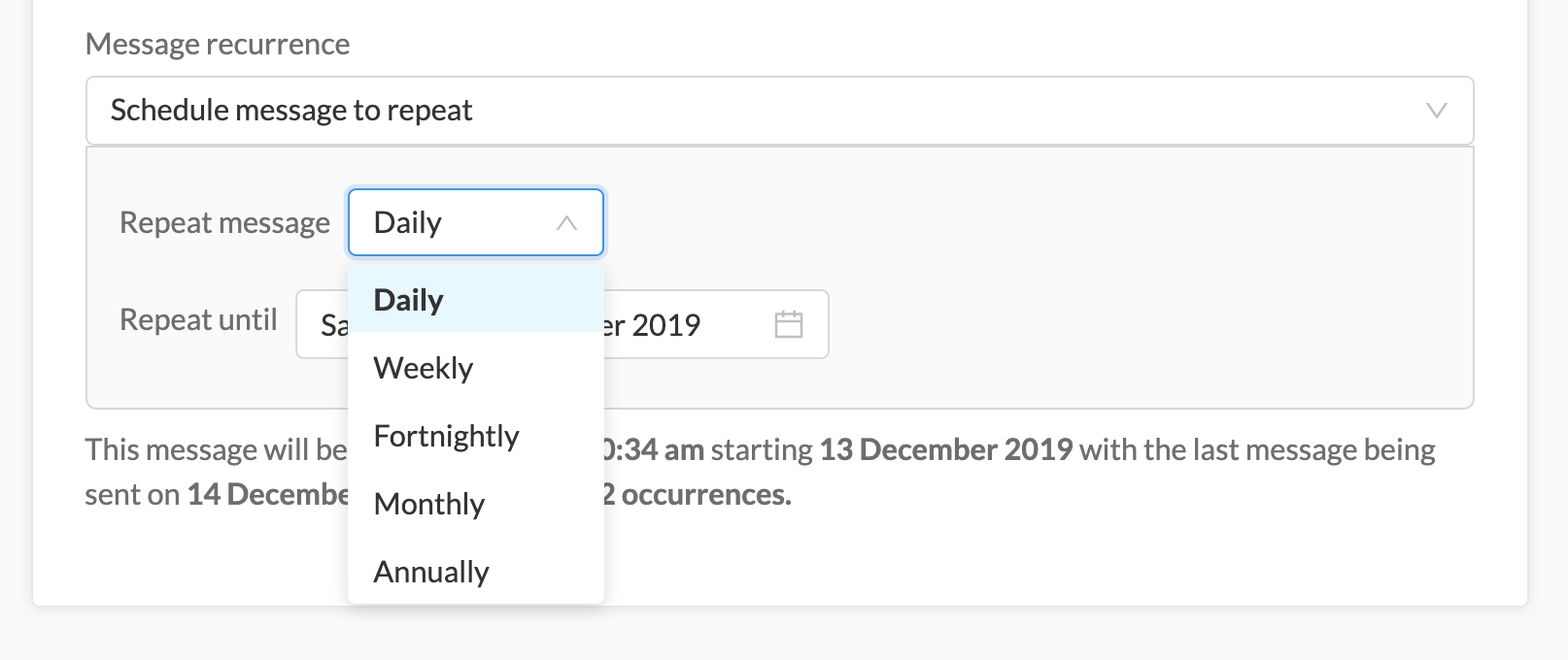 Recurring Message Notify Now - Frequently Asked Questions