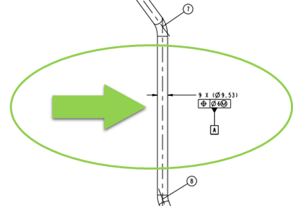 The circular symbol that looks like a target indicates