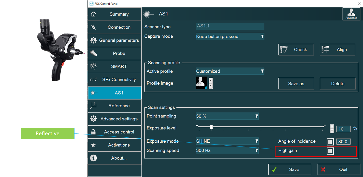 HEXAGON RDS AS1 Scanner Setup Recommendations - Blue Laser | Advanced