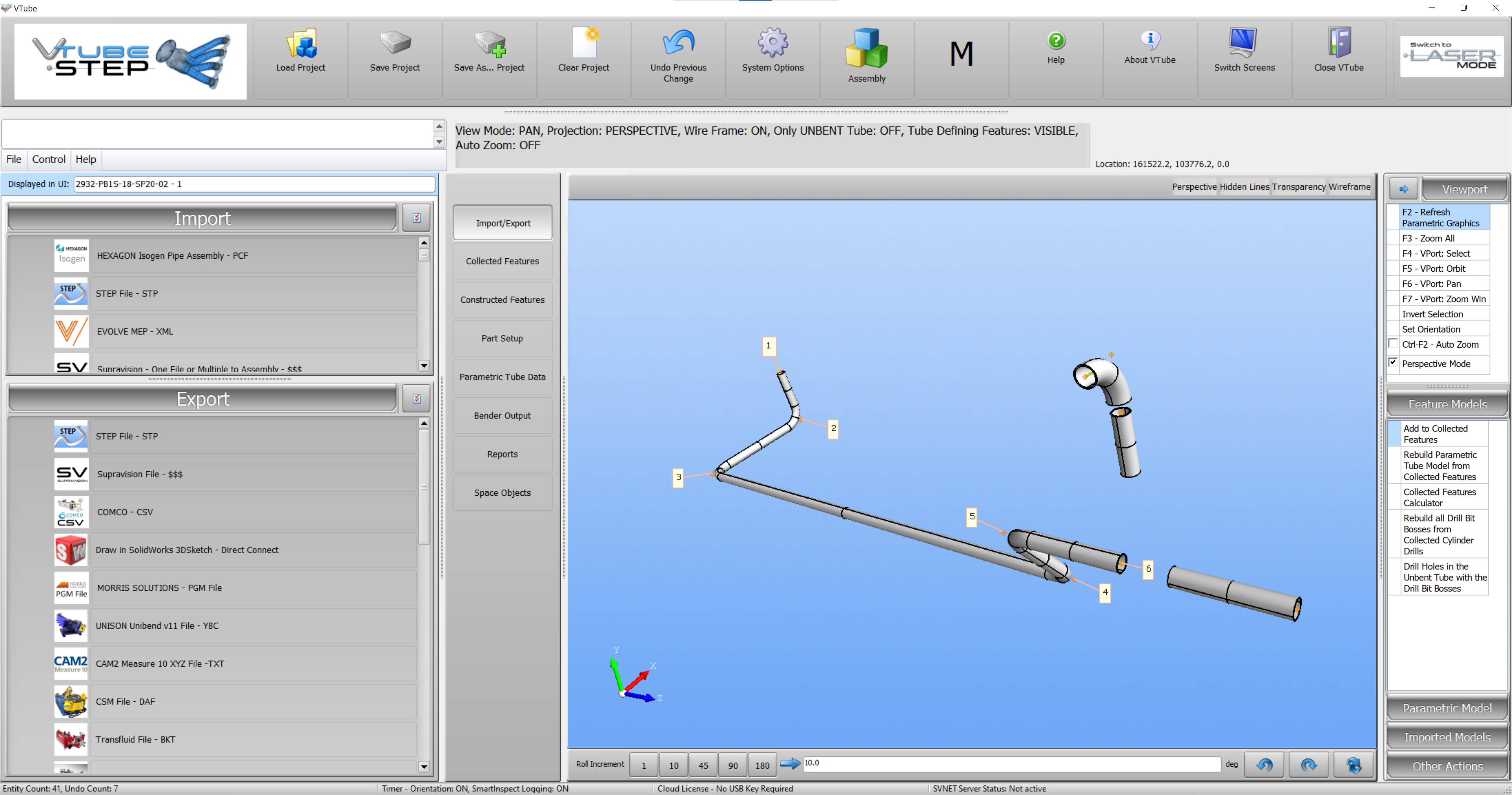 1 - VTube-STEP now imports individual straights and bends along with ...
