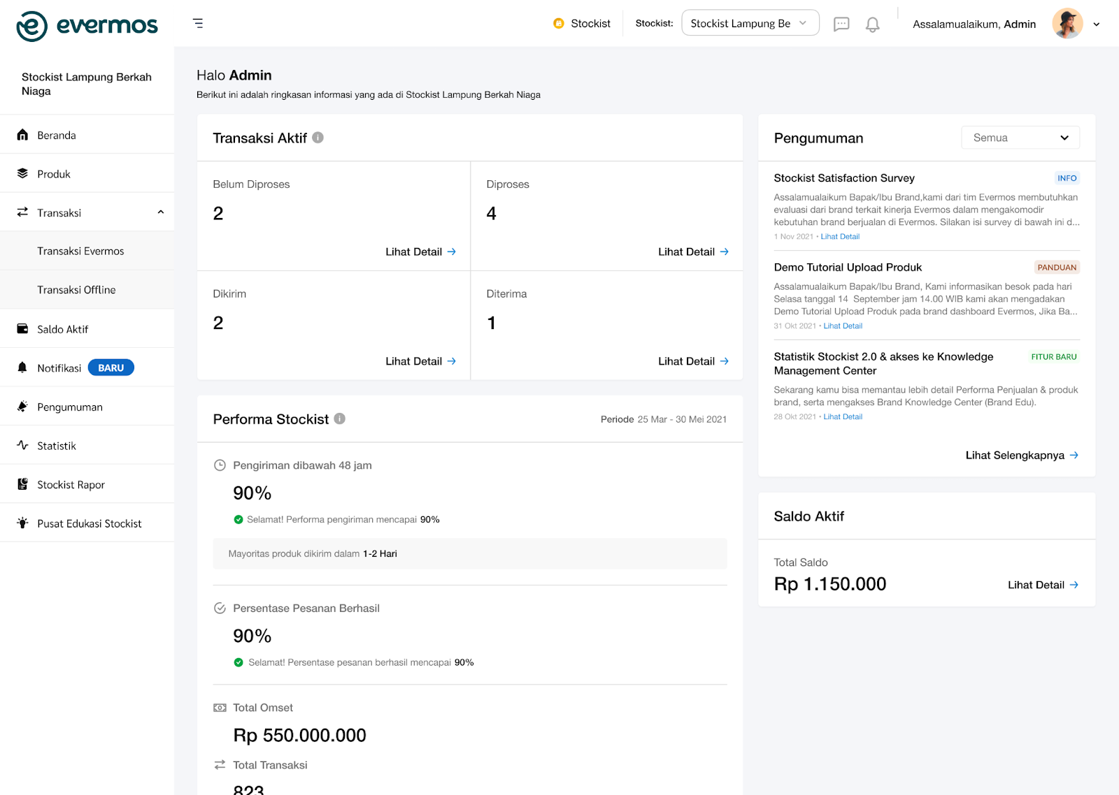 Update Oktober 2022 Pencatatan Transaksi Offline di Stockist Dashboard
