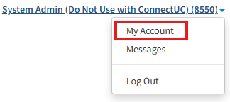 Admin/Call Center - My Account