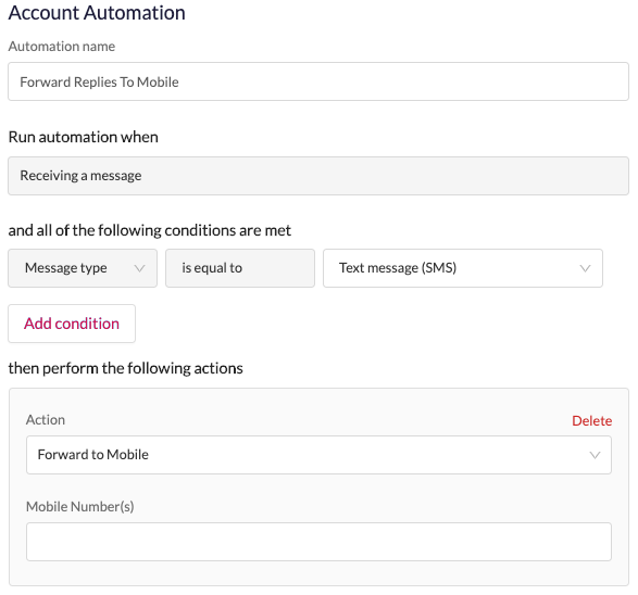 Automation Templates Overview Wholesale SMS