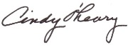 Cindy's signature smaller