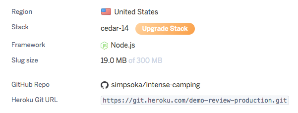 Stack upgrade button