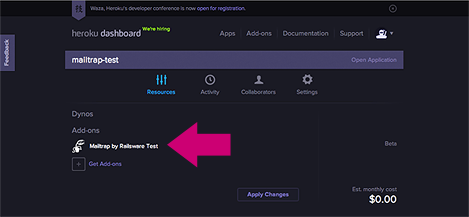 dummy SMTP server. Mailtrap Heroku add-on. dummy SMTP server. Mailtrap Heroku add-on.