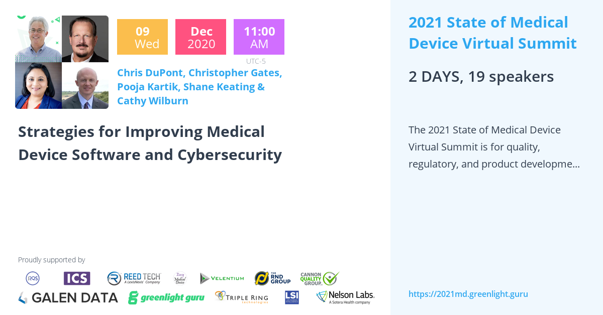 Chris DuPont 2021 State of Medical Device Virtual Summit by