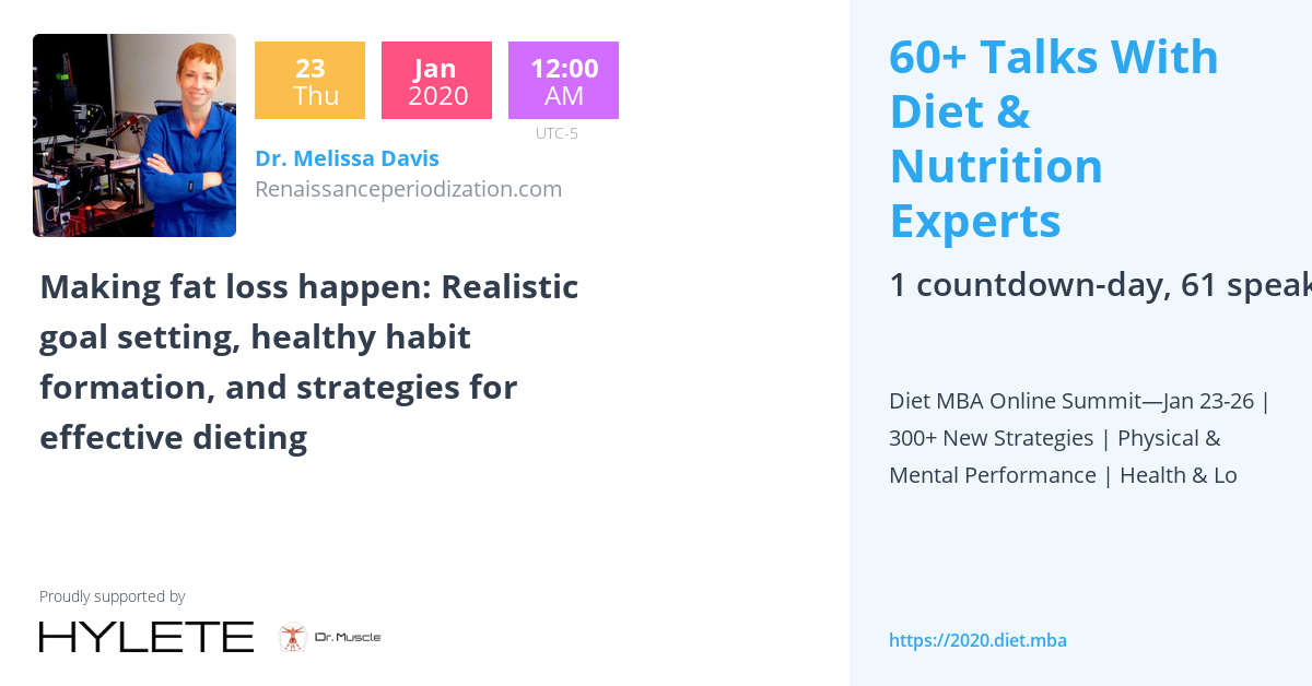 Making fat loss happen Realistic goal setting, healthy habit formation