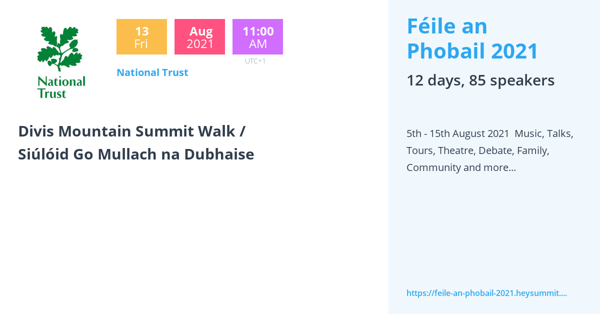 National Trust Féile an Phobail 2021 by Féile an Phobail