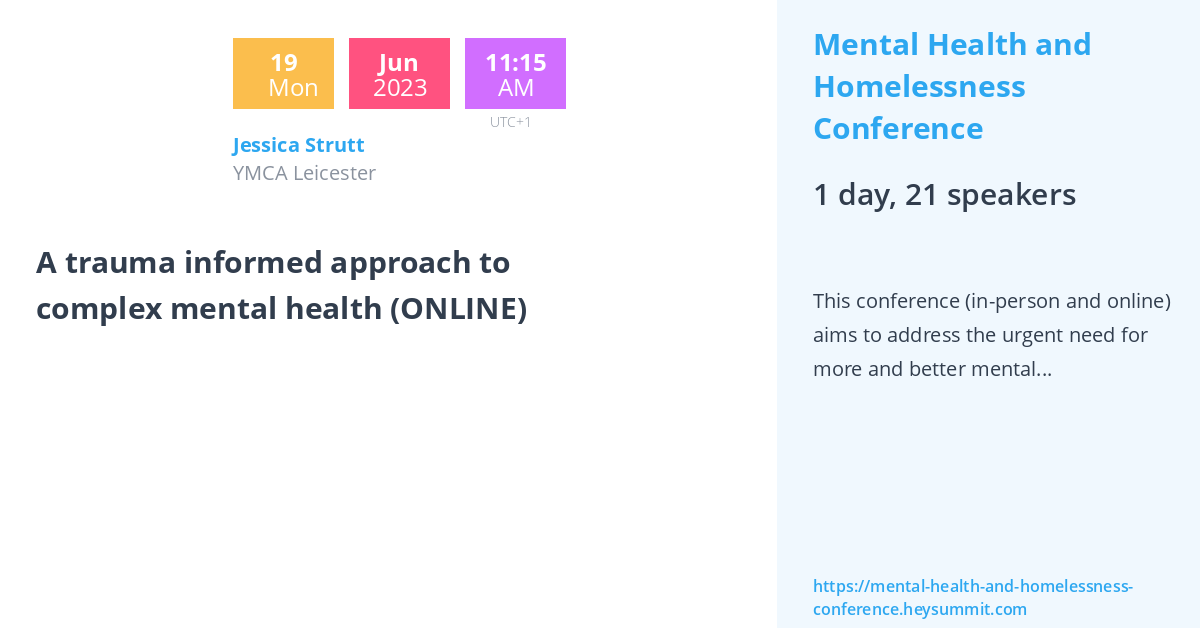 A trauma informed approach to complex mental health Mental