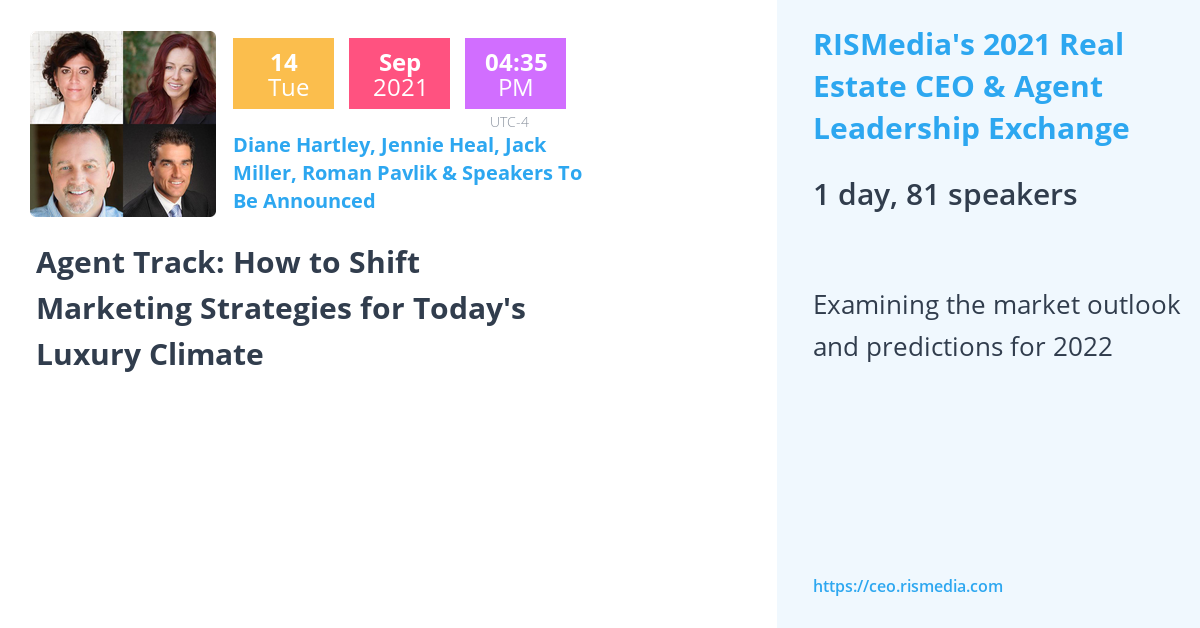 Diane Hartley RISMedia's 2021 Real Estate CEO & Agent Leadership Exchange