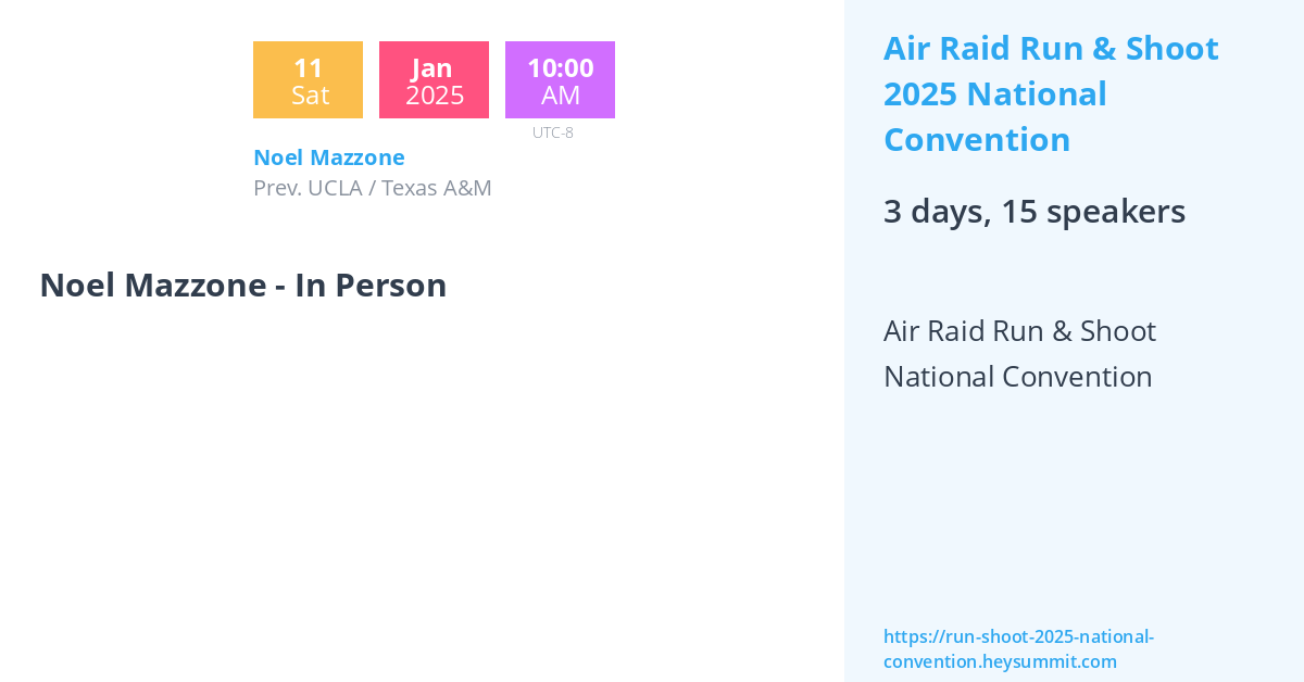 Noel Mazzone In Person