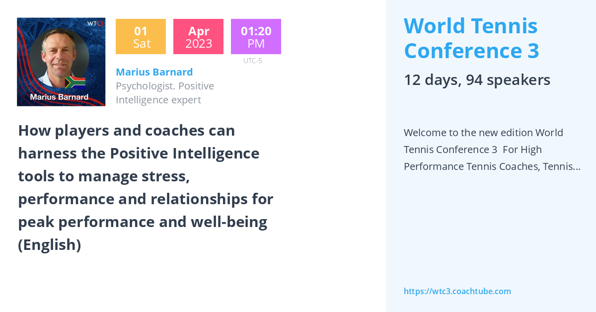 Marius Barnard World Tennis Conference 3