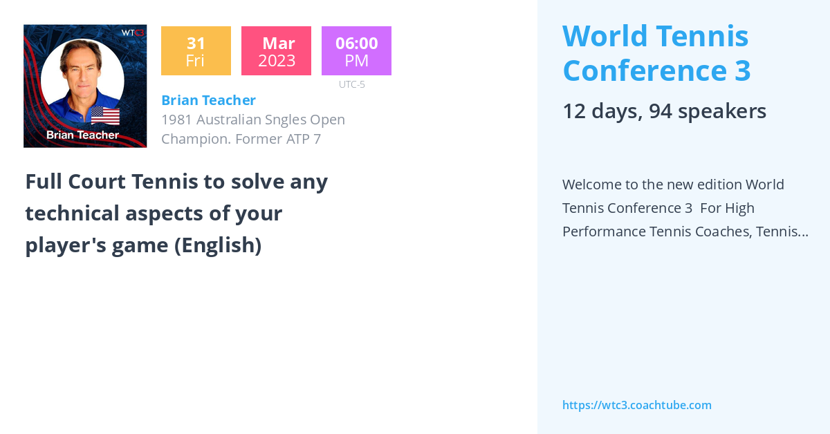 Full Court Tennis to solve any technical aspects of your player's game