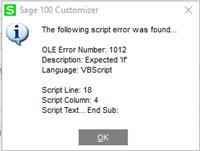 error message