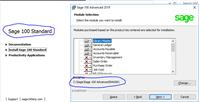 Sage 100 installs wrong version