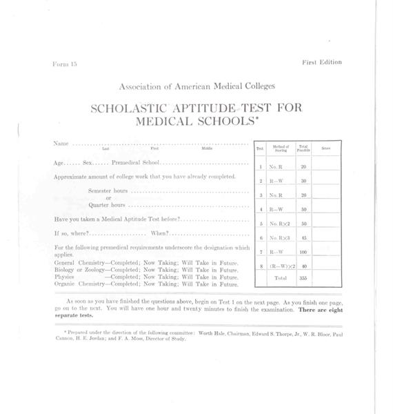 MCAT Exam from the AAMC Reference Center