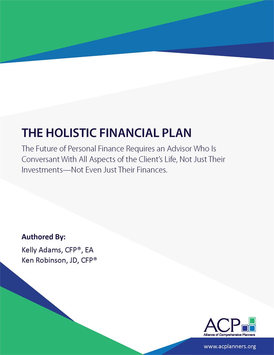 The Holistic Financial Plan White Paper Alliance of Comprehensive