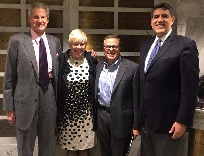 From L: Dennis Linderbaum, President, UnityPoint Health Foundation; Shannon Duval, President & CDO, CHI Foundation; Charles Guida, President, Dignity Health – St. Rose Dominican Health Foundation; Steve Churchill, President & CEO, AHP