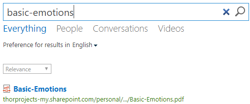 Basic Emotions Show SharePoint and embedded hyphens