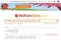 Wolfram Alpha output
