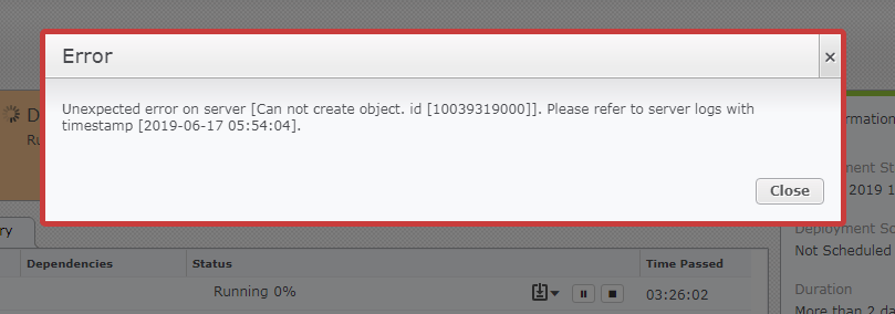 Error error snapshot