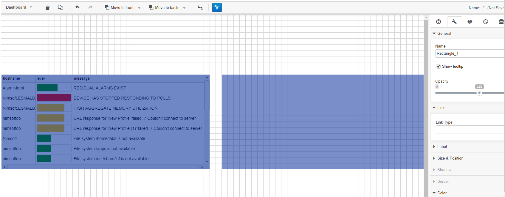 Change color to SQL_Table in dashboard portlet | DX Unified ...