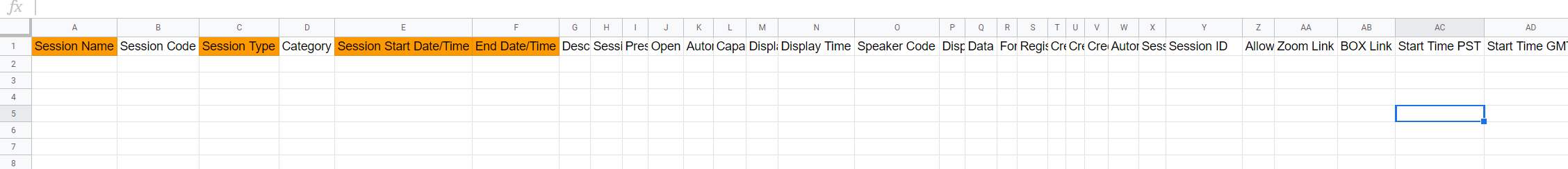 sample of csv to upload for data.