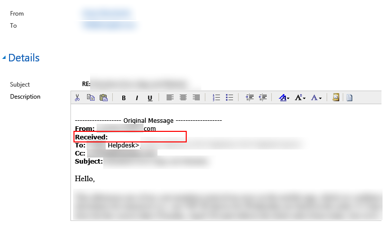 Received date is stripped