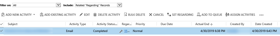 Email record