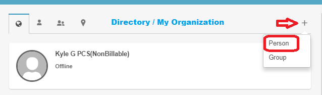 Add Person Option with the bug