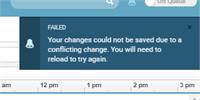 Error that pops up notifying that the schedule change was not saved in PureCloud