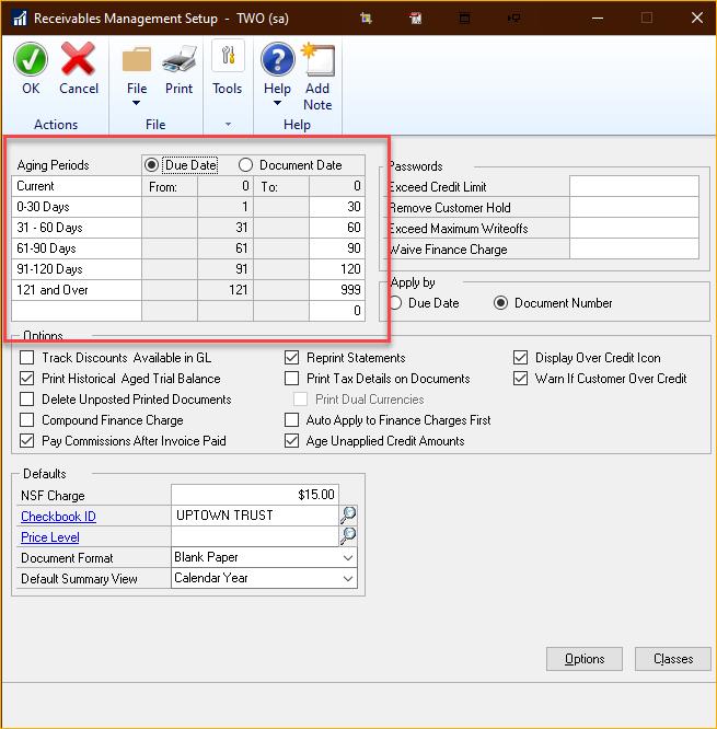 AR Aging Buckets Dynamics GP Dynamics Communities
