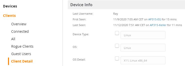 View Inactivity Timeout of a client | Controllerless Networks