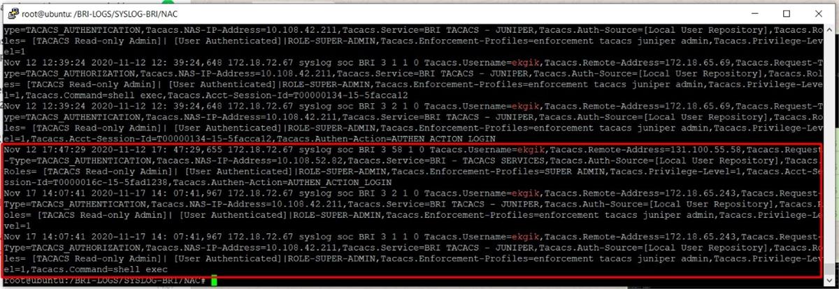 custom clearpass syslog message | Security