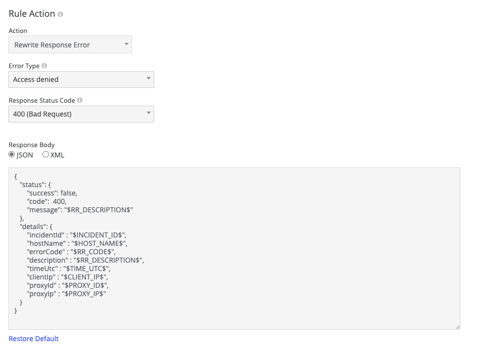 Creating Custom Error Responses for APIs