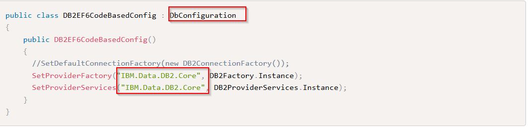 DB2 Core Provider Code Based Registration