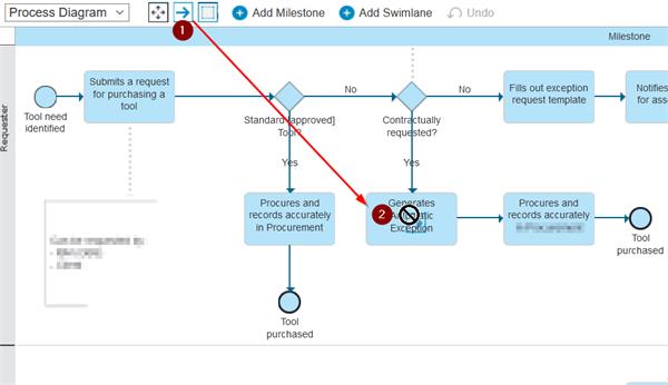 Unable to add a Flow Line to an activity | Blueworks Live