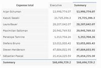 Go Data Warehouse Dashboard Crosstab