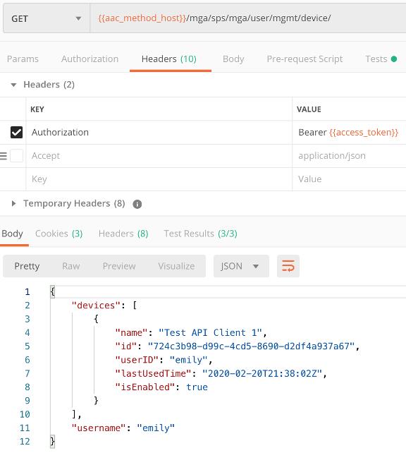 IBM Security Access Manager (ISAM) Device Registration using REST API