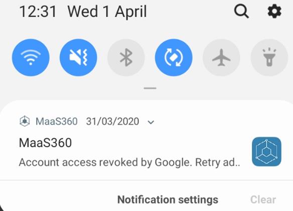 Account access revoked by Google