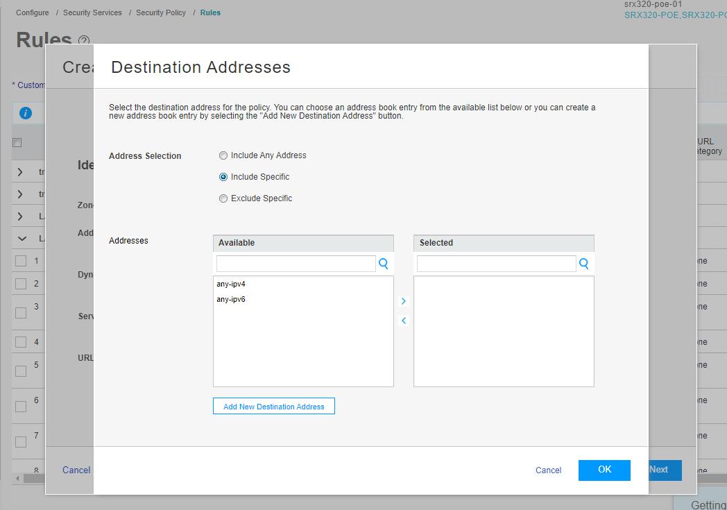 Global address book SRX