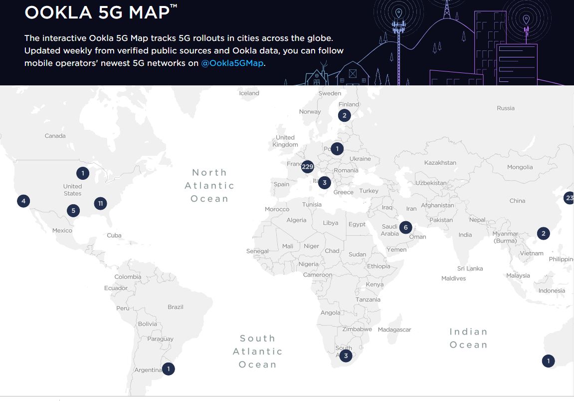 Ookla 5G map