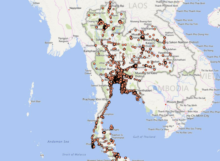 Thailand Coverage Map