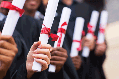 academic degrees graduates holding degrees
